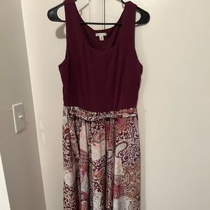 Red paisley dress
